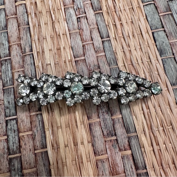 Vintage Rhinestone Made in France Barette - Picture 1 of 14